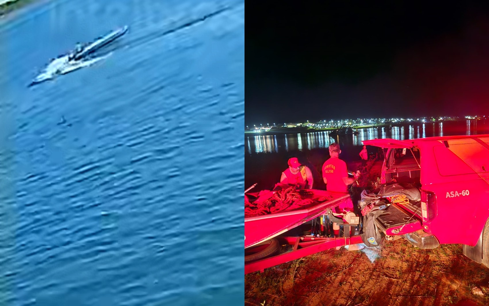 Pai e filho de 4 anos desaparecem após caírem em lago durante passeio de barco; vídeo